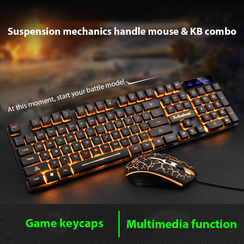 Gaming Keyboard And Mouse Set - مجموعة لوحة مفاتيح وماوس KM320 مقاومة