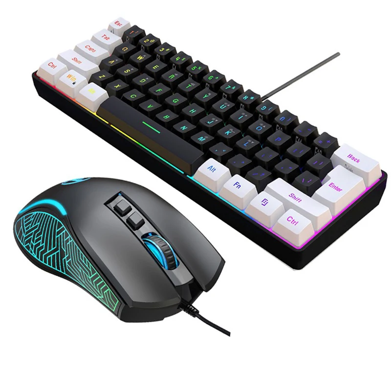 Gaming Keyboard And Mouse Set - طقم لوحة مفاتيح وماوس للألعاب بنسبة