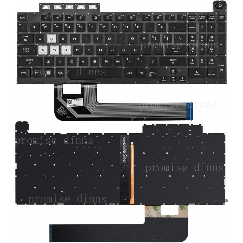 Gaming Keyboard Asus - لوحة مفاتيح أمريكية بإضاءة خلفية لجهاز