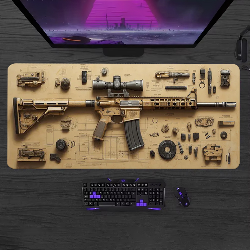 Gaming Keyboard Tactile - لوحة ماوس ألعاب ناعمة قابلة للفك،