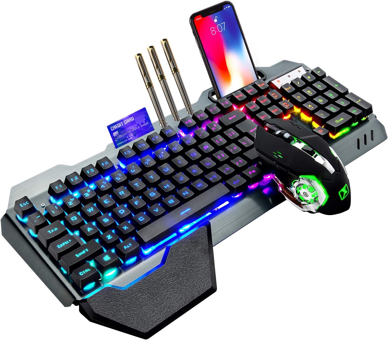 Gaming Keyboard And Mouse Set - مجموعة لوحة مفاتيح وماوس لاسلكية للألعاب