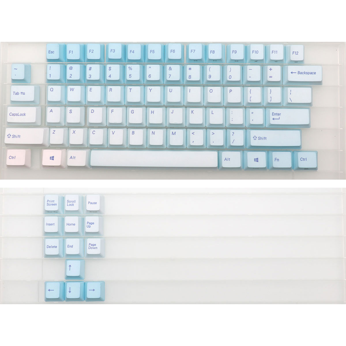 Gaming Keyboard Blue - 87 مفتاحًا من أغطية المفاتيح الزرقاء