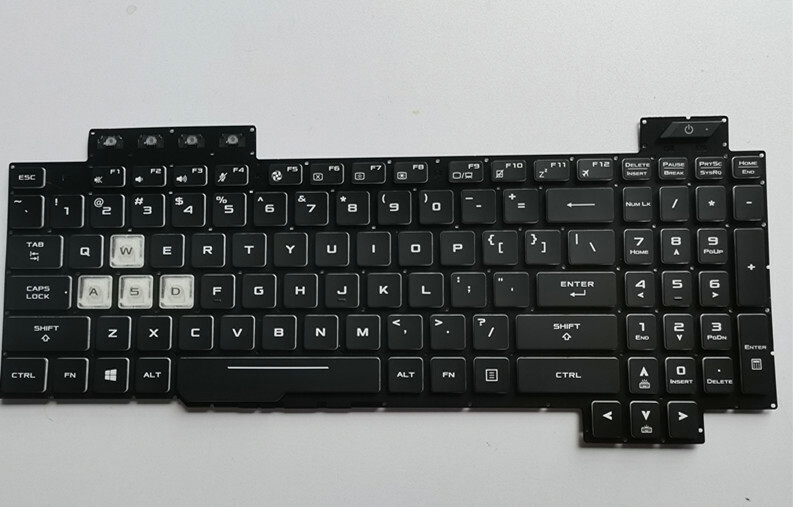 Gaming Keyboard Asus - لوحة مفاتيح بيضاء مضاءة خلفيًا باللغة
