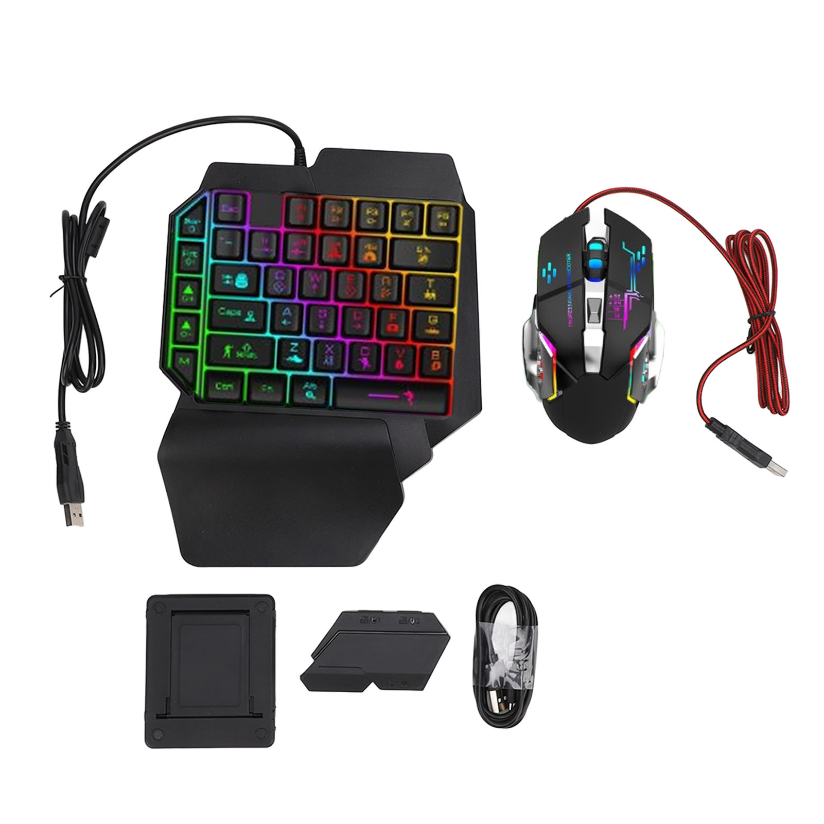 Gaming Keyboard And Mouse Set - مجموعة محول لوحة مفاتيح وفأرة، لوحة