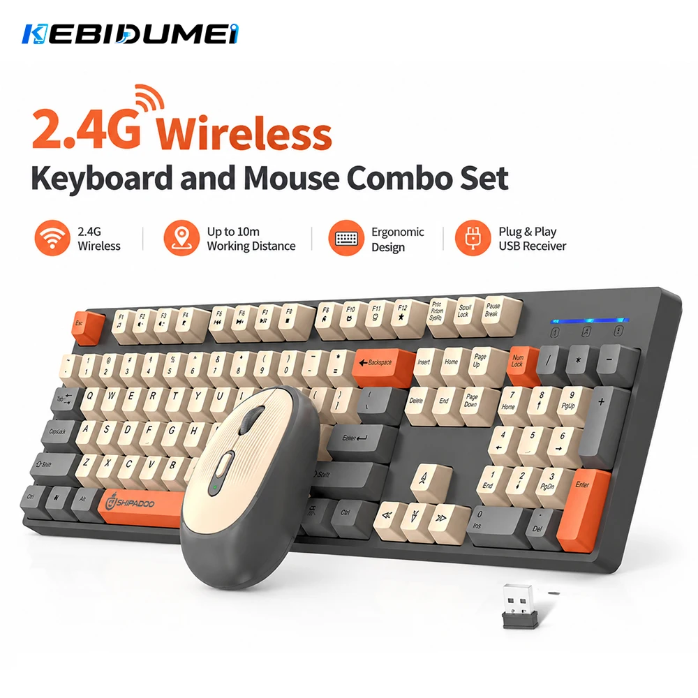 Gaming Keyboard And Mouse Set - مجموعة لوحة مفاتيح وماوس لاسلكية من
