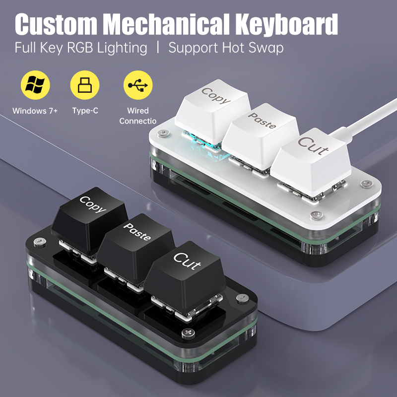 Gaming Keyboard Mini - لوحة مفاتيح صغيرة بثلاثة أزرار قابلة
