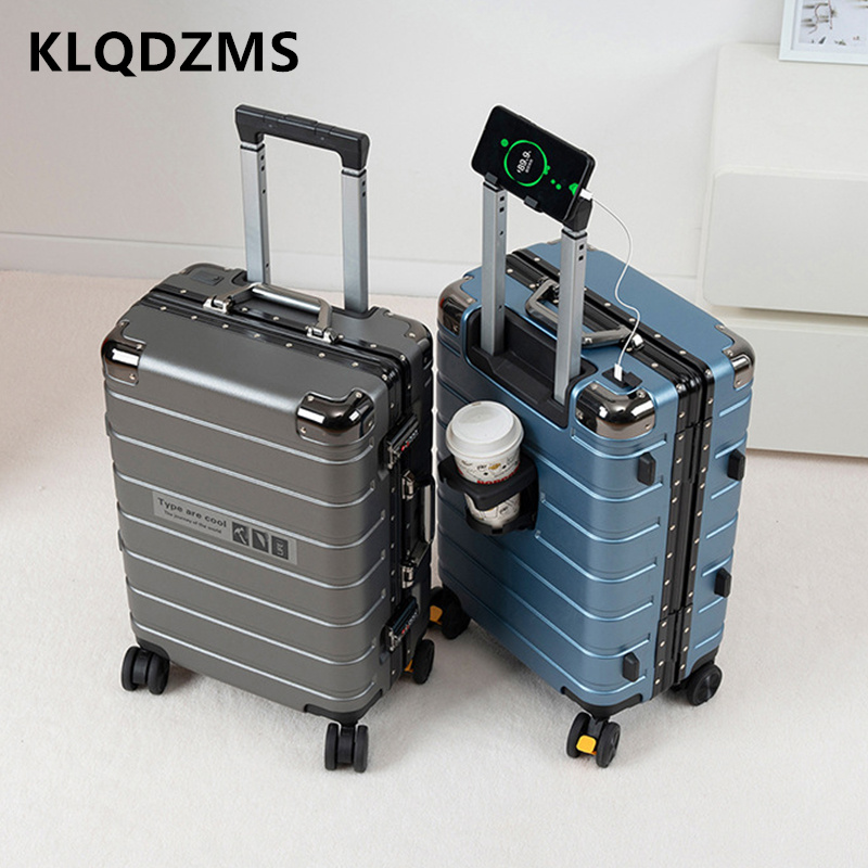 Aluminum Case 65 - حقيبة سفر بإطار ألومنيوم من KLQDZMS،