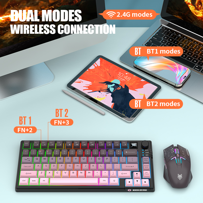 مجموعة لوحة مفاتيح وماوس لاسلك - مراجعة Gaming Keyboard Mouse Wireless وسعره