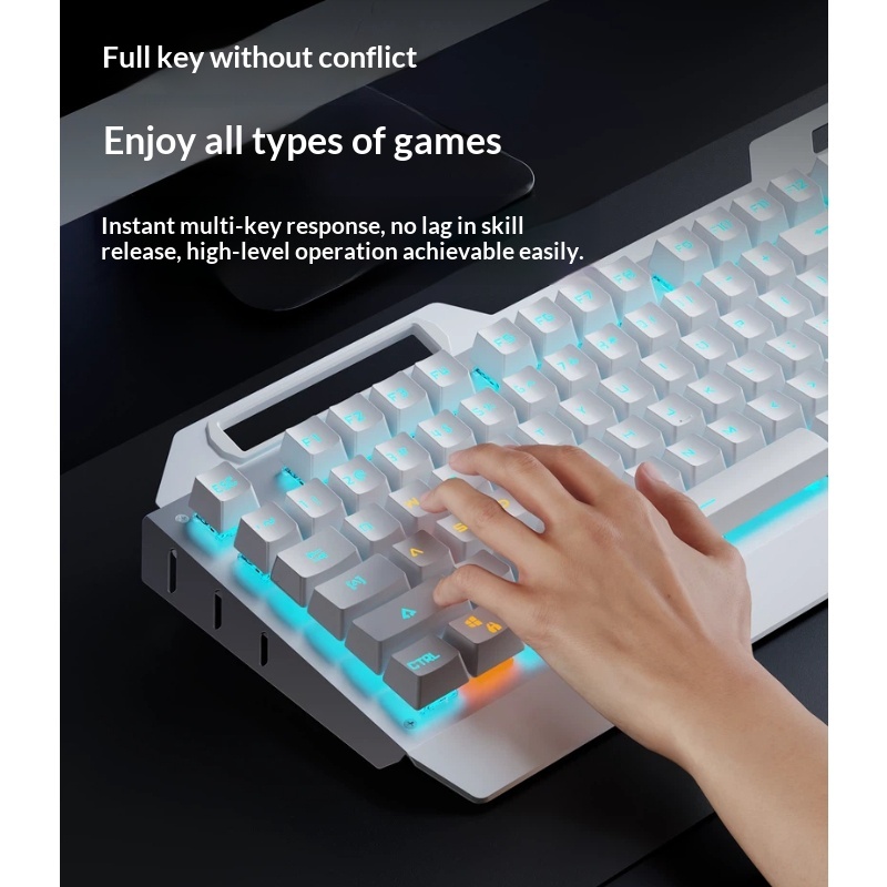 مجموعة لوحة مفاتيح ميكانيكية ل - مراجعة Gaming Keyboard And Mouse Set وسعره