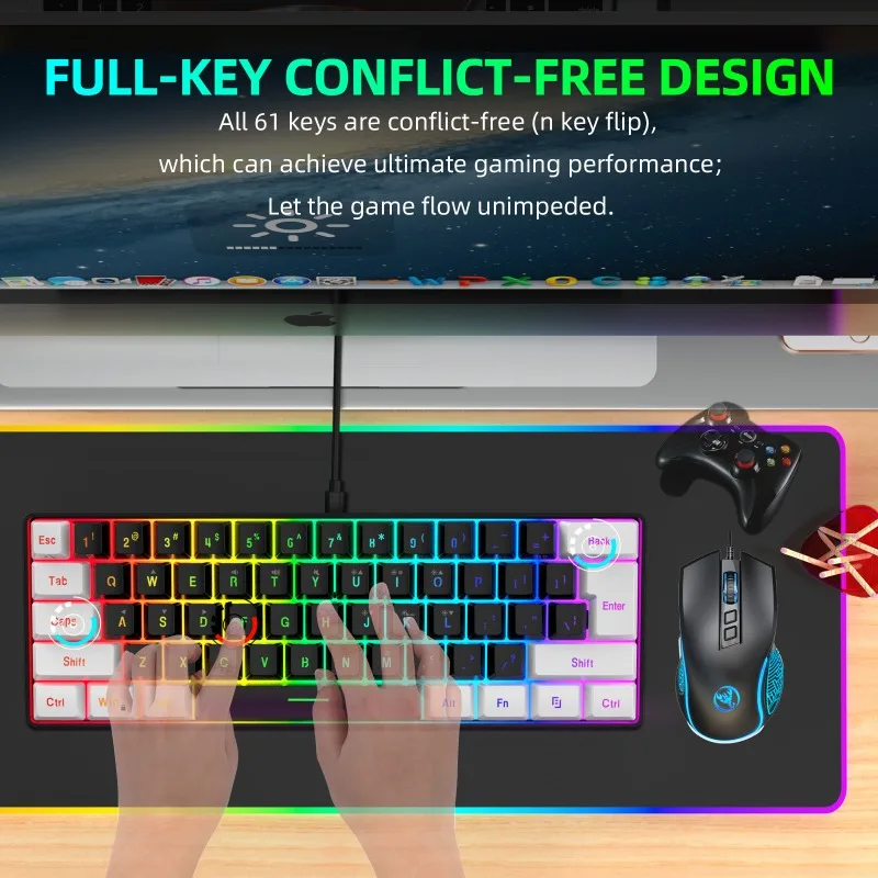 طقم لوحة مفاتيح وماوس للألعاب  - مراجعة Gaming Keyboard And Mouse Set وسعره
