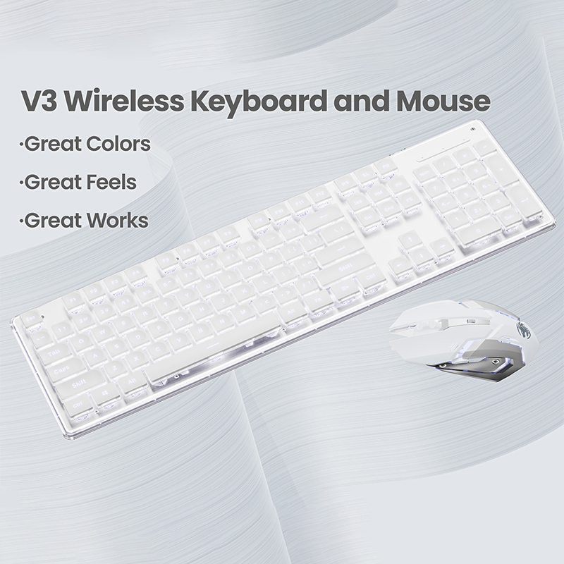 مجموعة لوحة مفاتيح وماوس مكتبي - مراجعة Gaming Keyboard Mouse Wireless وسعره