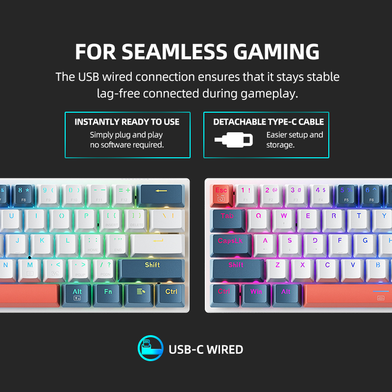 K500-B61 Machenike لوحة مفاتيح - مراجعة Gaming Keyboard And Mouse Combo Wireless وسعره