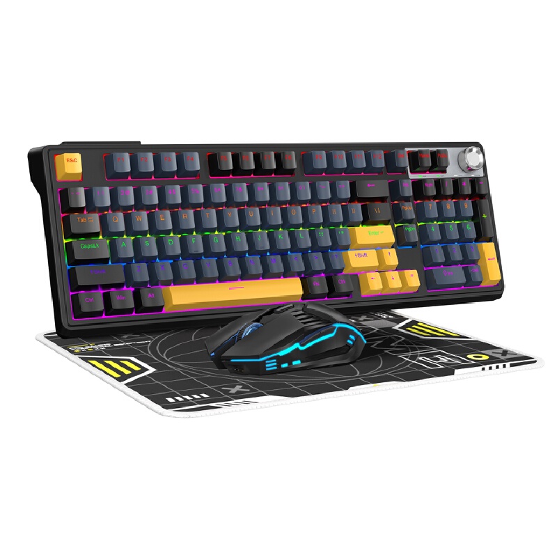 مجموعة لوحة مفاتيح ميكانيكية و - مراجعة Gaming Keyboard And Mouse Combo Wireless وسعره