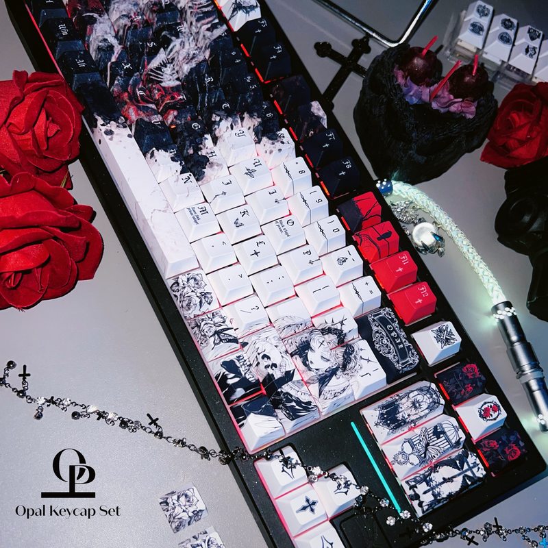 أغطية مفاتيح بتصميم أسود وأبيض - مراجعة Keyboard Gaming Black وسعره