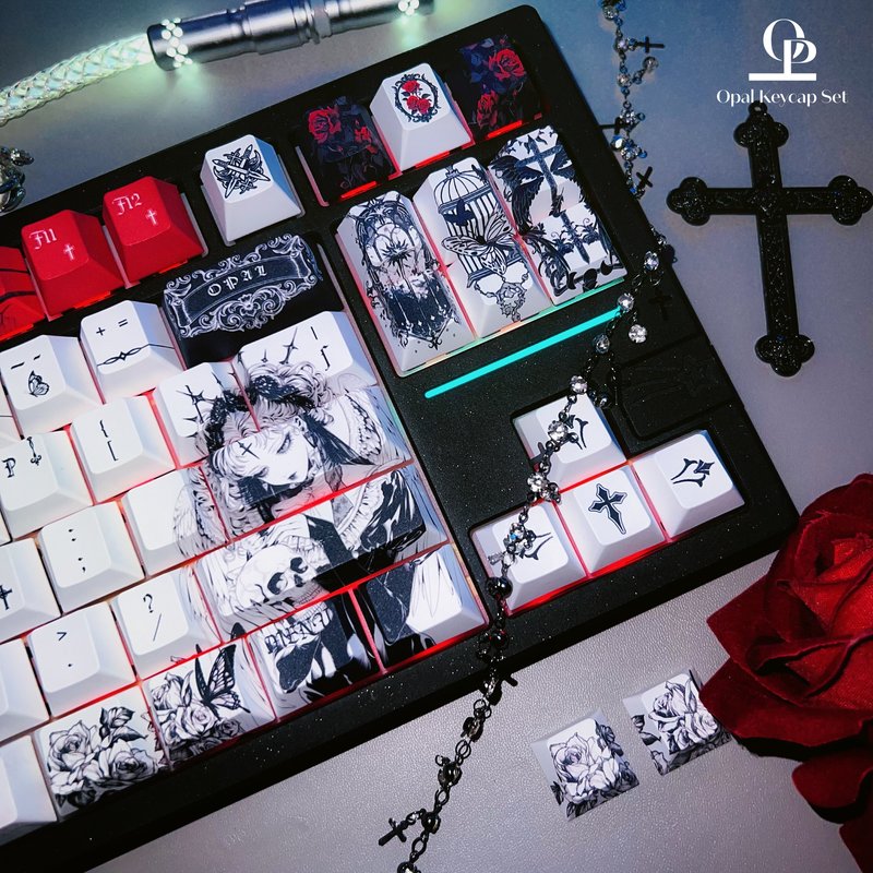 أغطية مفاتيح بتصميم أسود وأبيض - مراجعة Keyboard Gaming Black وسعره