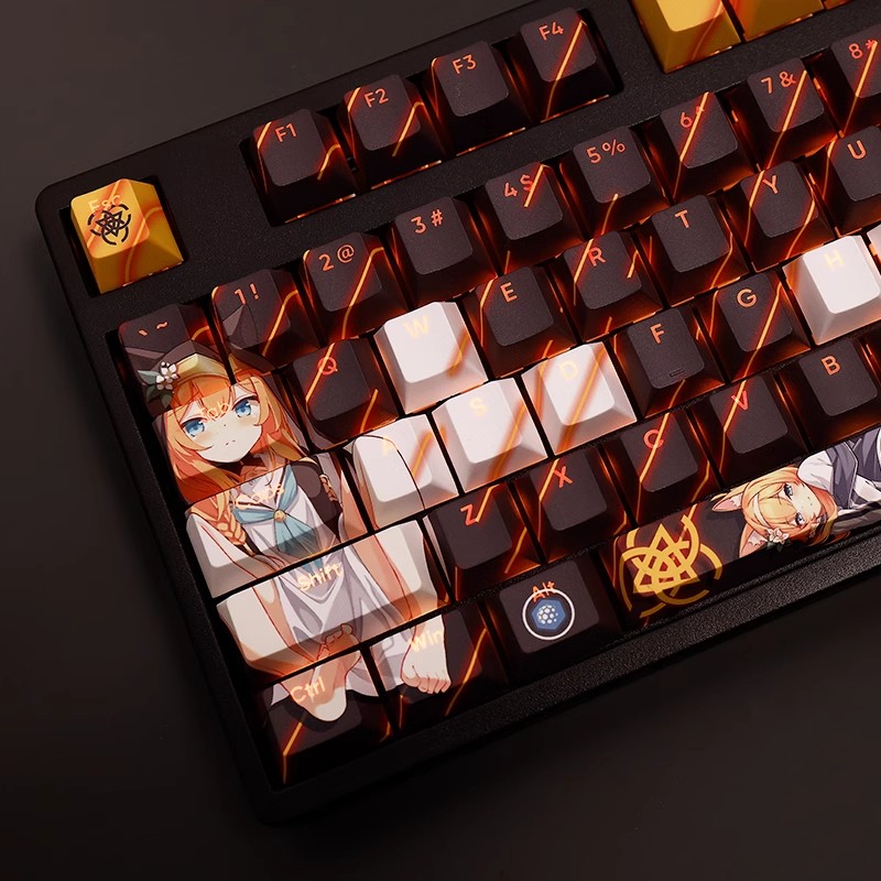 أنيمي الألعاب مفتاح قبعات للوح - مراجعة Gaming Keyboard Blue وسعره