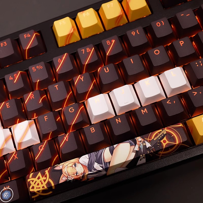 أنيمي الألعاب مفتاح قبعات للوح - مراجعة Gaming Keyboard Blue وسعره