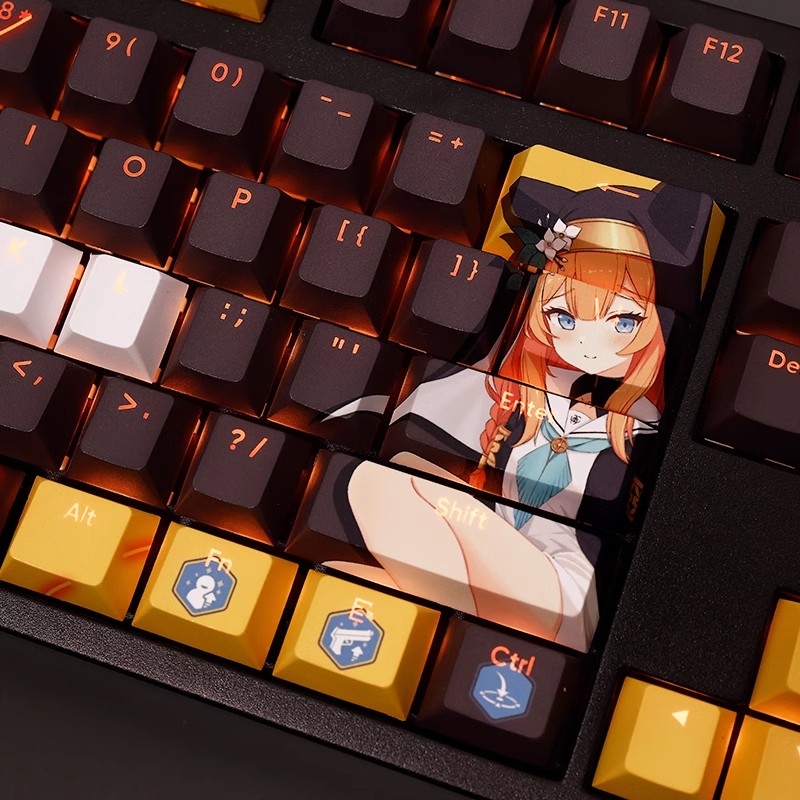 أنيمي الألعاب مفتاح قبعات للوح - مراجعة Gaming Keyboard Blue وسعره