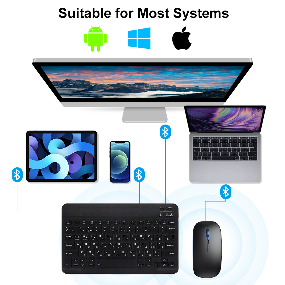 لوحة مفاتيح وماوس بلوتوث لأجهز - مراجعة Gaming Keyboard And Mouse Set وسعره