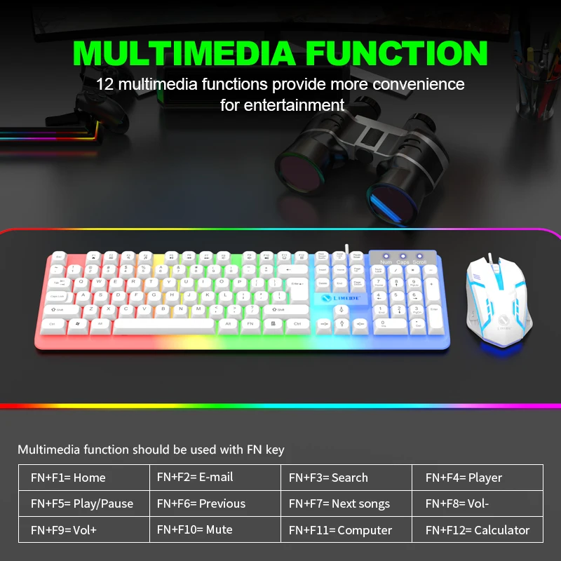 مجموعة ألعاب لوحة مفاتيح الألع - مراجعة Gaming Keyboard And Mouse Set وسعره