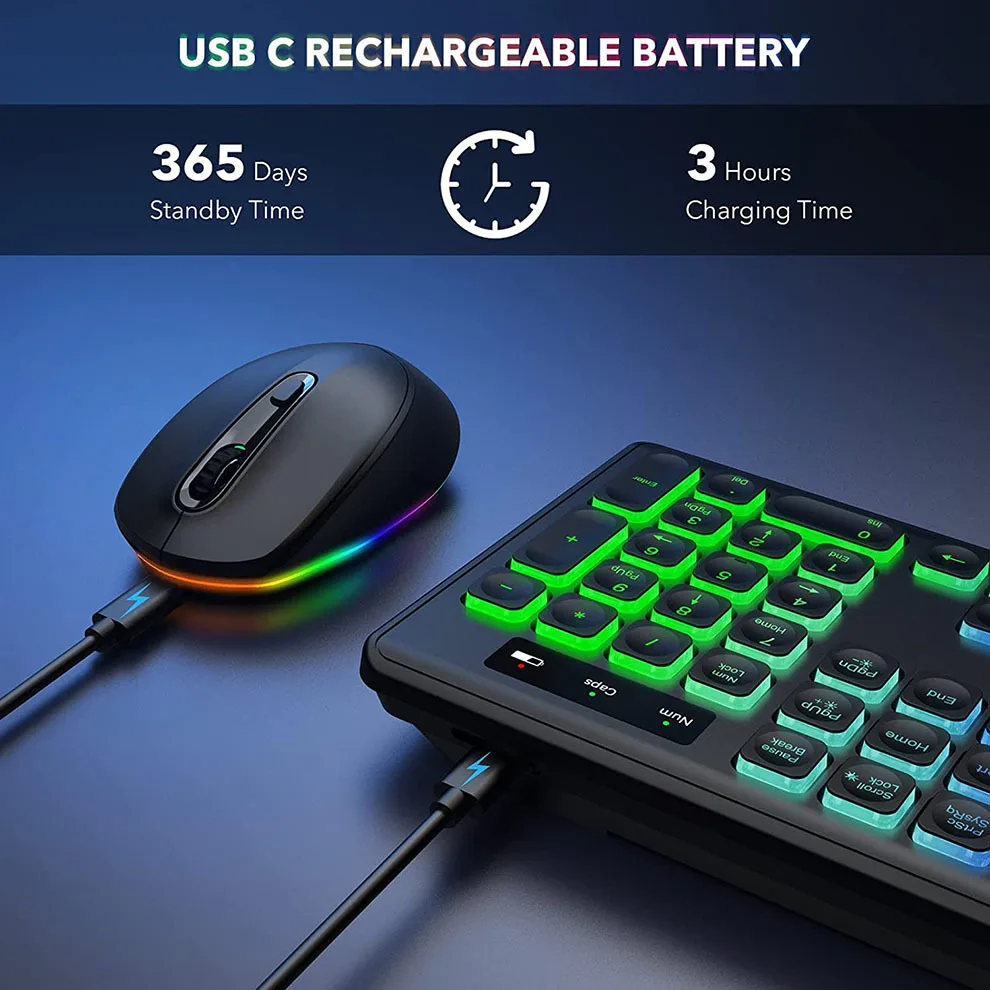 مجموعة لوحة مفاتيح وماوس لاسلك - مراجعة Gaming Keyboard And Mouse Combo Wireless وسعره
