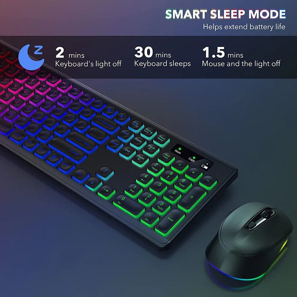 مجموعة لوحة مفاتيح وماوس لاسلك - مراجعة Gaming Keyboard And Mouse Combo Wireless وسعره