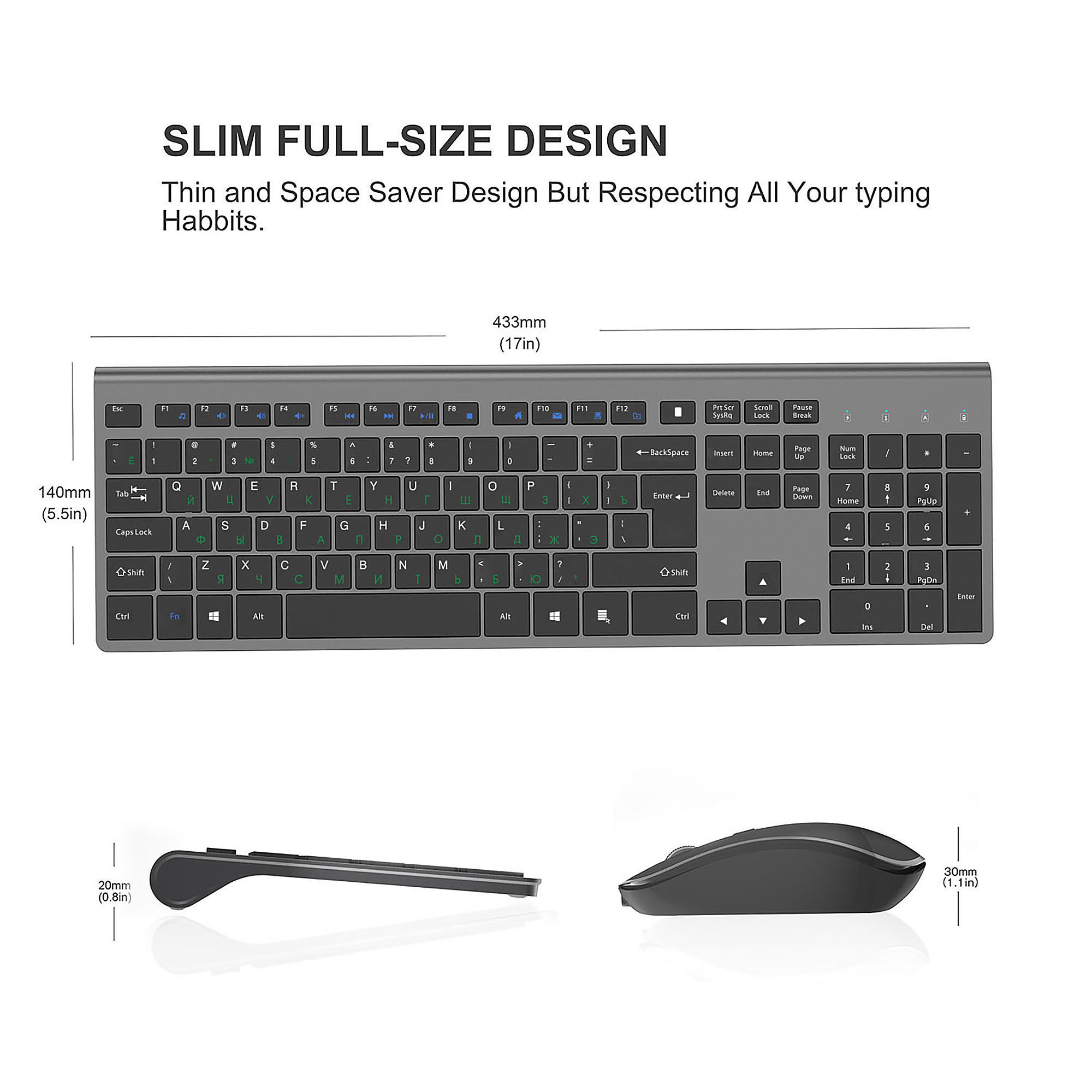 2.4G قابلة للشحن اللاسلكية لوح - مراجعة Gaming Keyboard Mouse Wireless وسعره