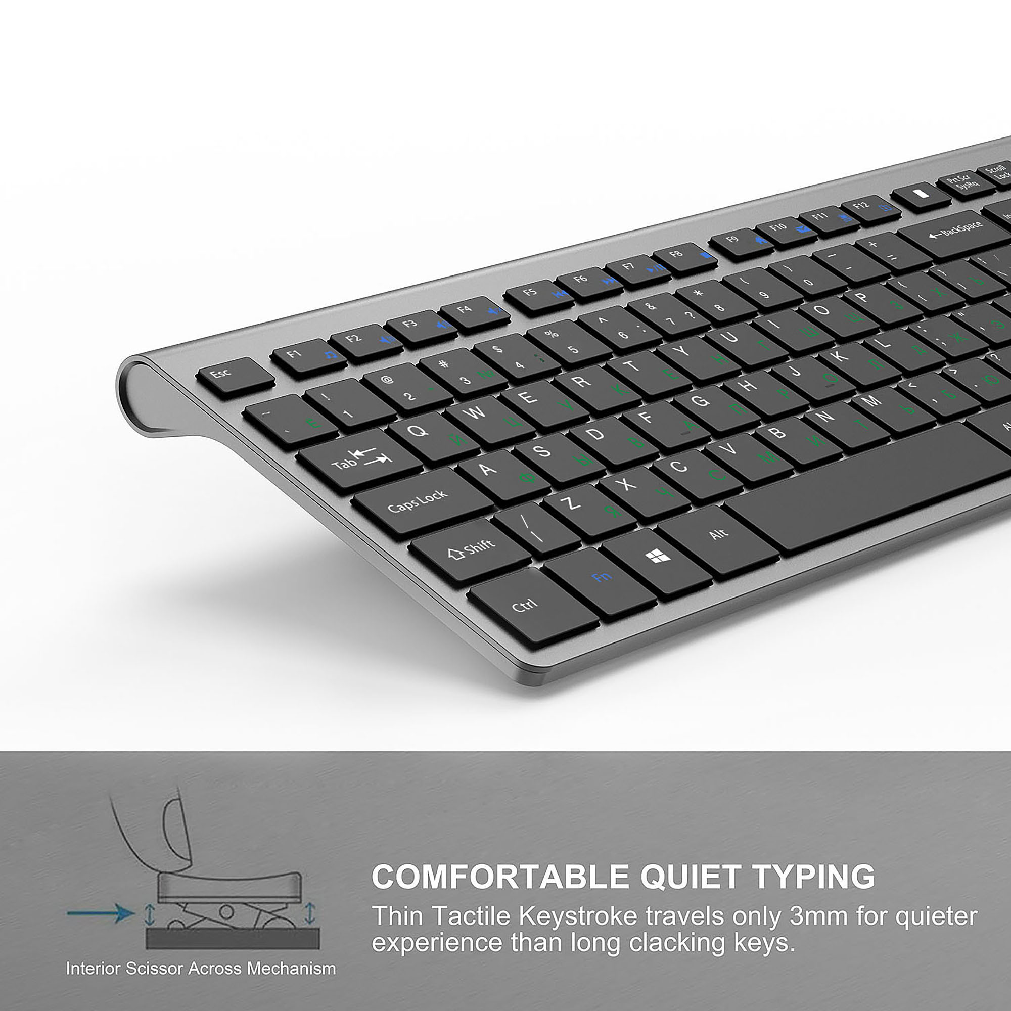 2.4G قابلة للشحن اللاسلكية لوح - مراجعة Gaming Keyboard Mouse Wireless وسعره