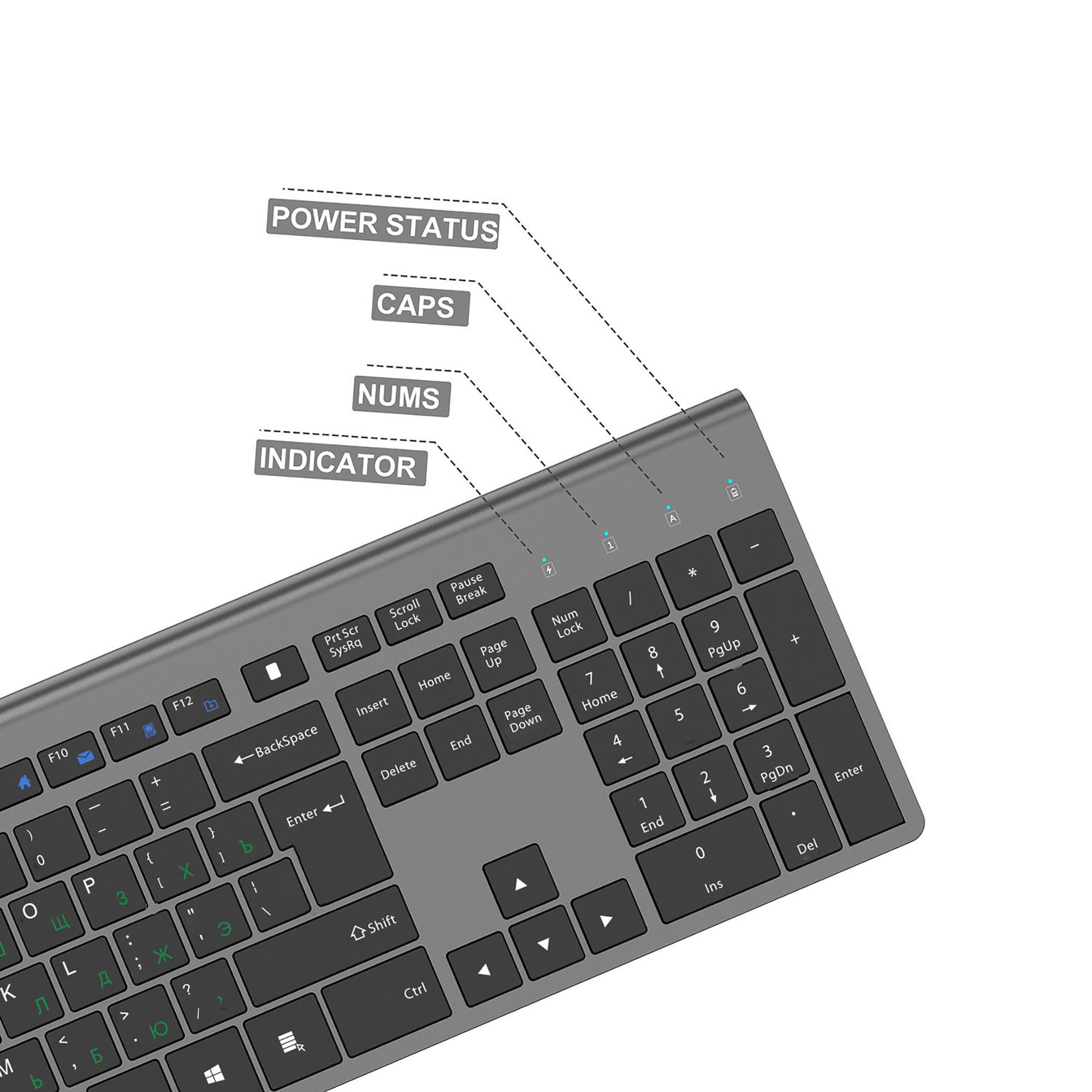 2.4G قابلة للشحن اللاسلكية لوح - مراجعة Gaming Keyboard Mouse Wireless وسعره