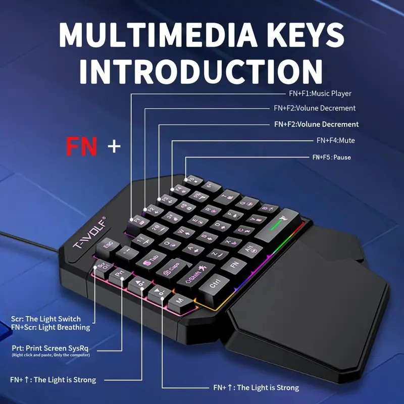 محول ألعاب محمول 2 في 1 من Foc - مراجعة Gaming Keyboard And Mouse Set وسعره
