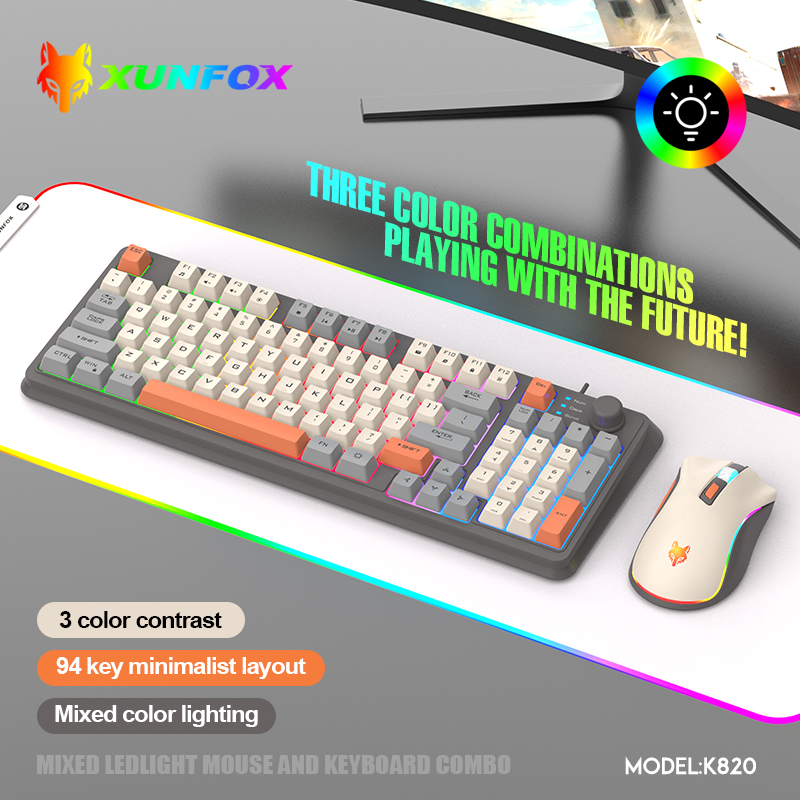 K820 USB السلكية لعبة لوحة الم - مراجعة Gaming Keyboard And Mouse Set وسعره