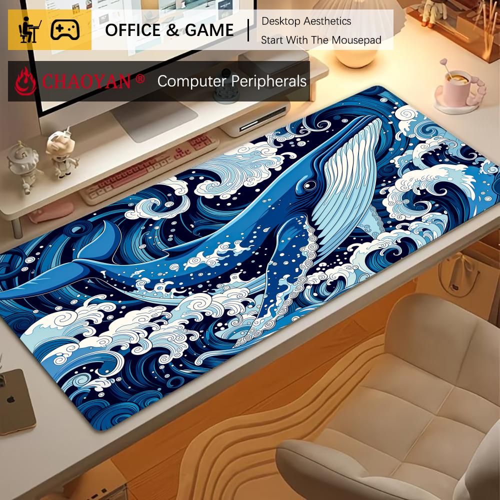 لوحة ماوس كبيرة بتصميم الحوت ا - مراجعة Gaming Keyboard Blue وسعره