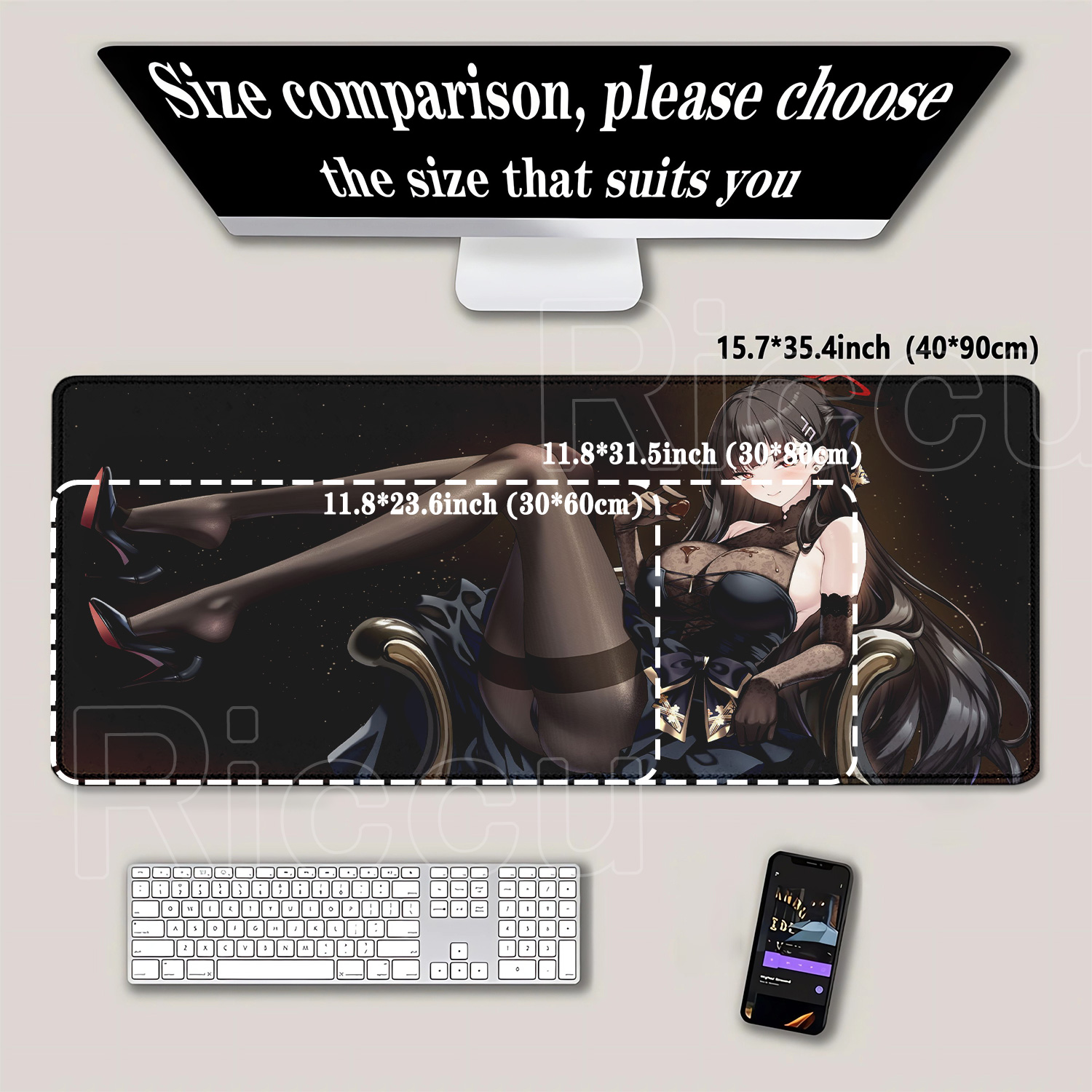 لوحة ماوس بتصميم فتاة الأنمي ت - مراجعة Gaming Keyboard Blue وسعره